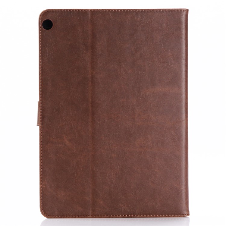 Retro Style Crazy Horse Leather Card Slots Tablet Case Shell for Huawei MediaPad T3 10 - Coffee-3
