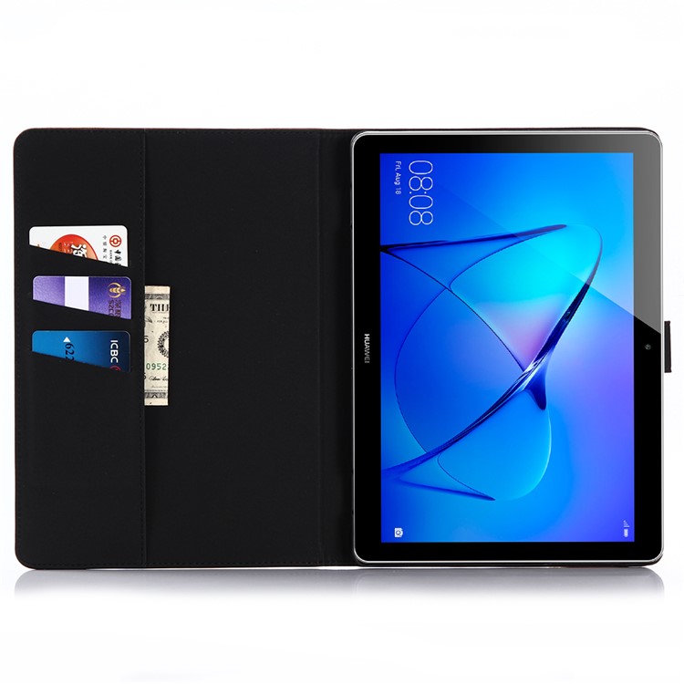 Retro Style Crazy Horse Leather Card Slots Tablet Case Shell for Huawei MediaPad T3 10 - Coffee-4