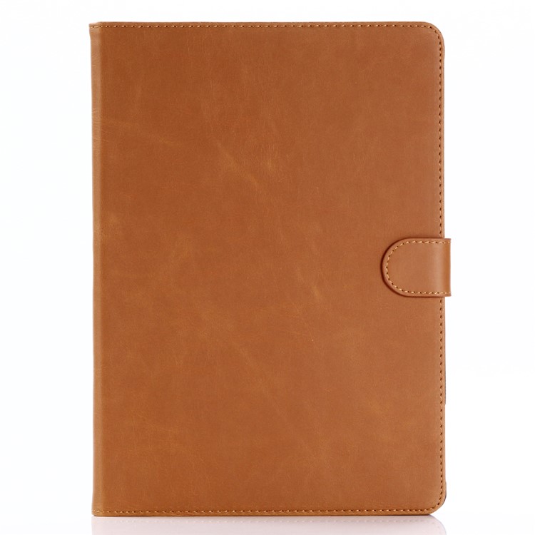 Für Huawei Mediapad T3 10 Retro Stil Verrückt Pferd Leder Brieftasche Schutz Tablet Fall Zubehör - Braun-1