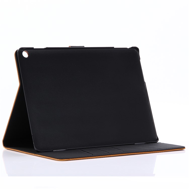 Für Huawei Mediapad T3 10 Retro Stil Verrückt Pferd Leder Brieftasche Schutz Tablet Fall Zubehör - Braun-5
