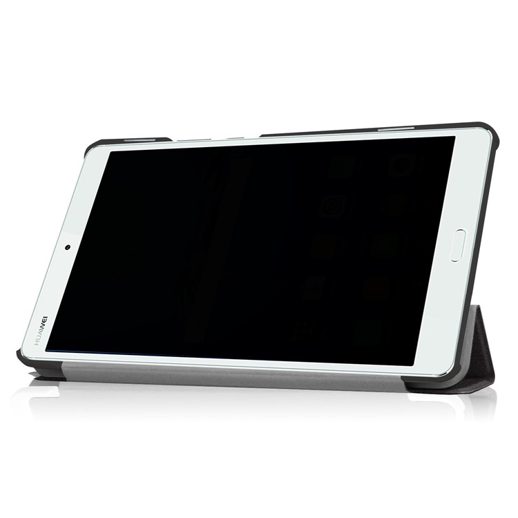 Foldable Tri-fold Stand Pattern Printing Leather Tablet Folio Case Shell for Huawei MediaPad M3 8.4 - Do Not Touch My Pad-5