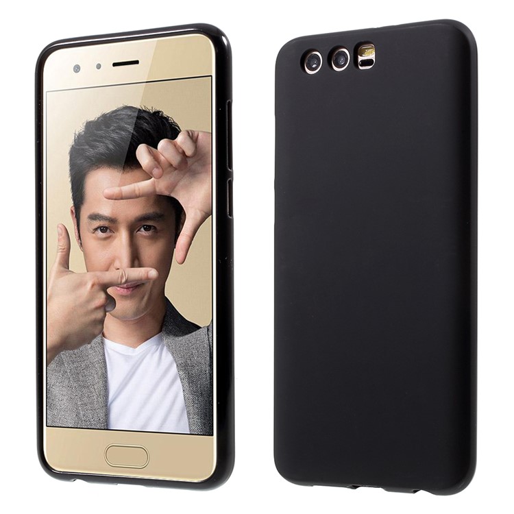 Double Sided Matte TPU Gel Case for Huawei Honor 9 - Black-1