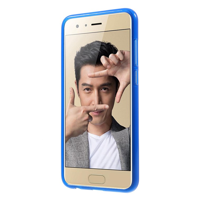 Double Sided Matte TPU Mobile Cover for Huawei Honor 9 - Blue-2