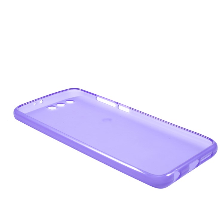 Double Sided Matte TPU Back Cover Case for Huawei Honor 9 - Purple-5