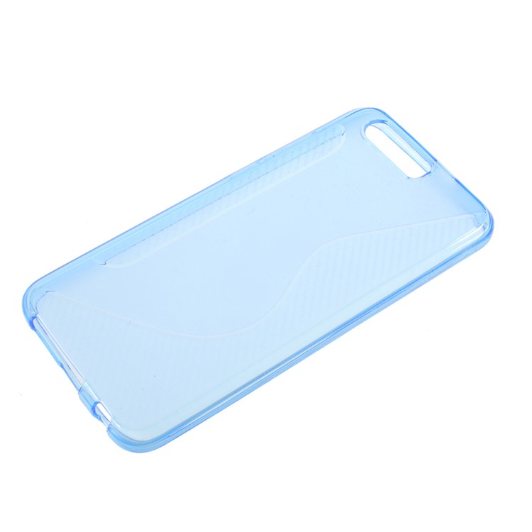 S-line Carbon Matte TPU Mobile Phone Case for Huawei Honor 9 - Blue-1