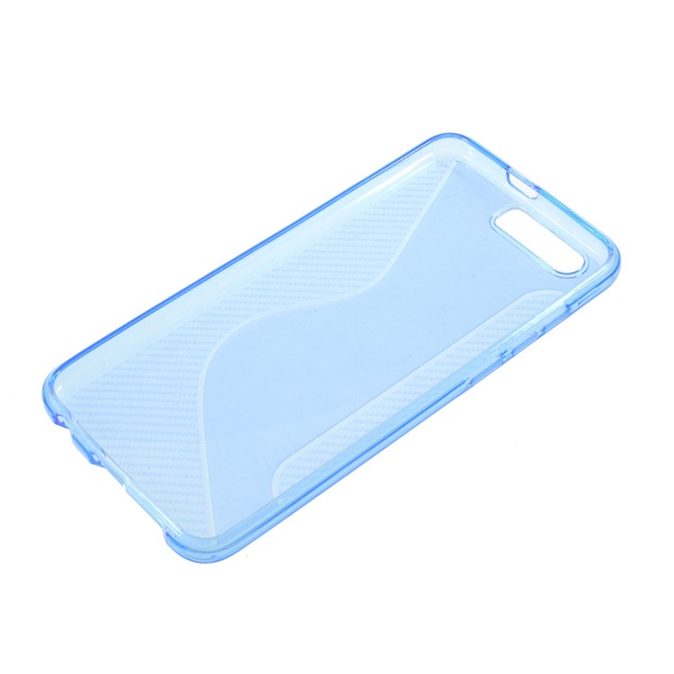 S-line Carbon Matte TPU Mobile Phone Case for Huawei Honor 9 - Blue-2