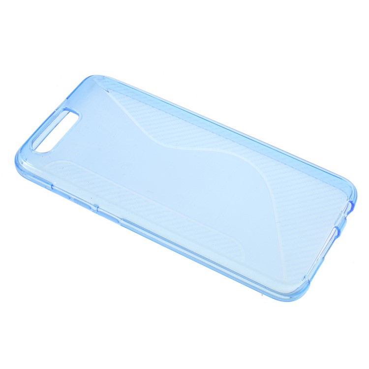 S-line Carbon Matte TPU Mobile Phone Case for Huawei Honor 9 - Blue-3