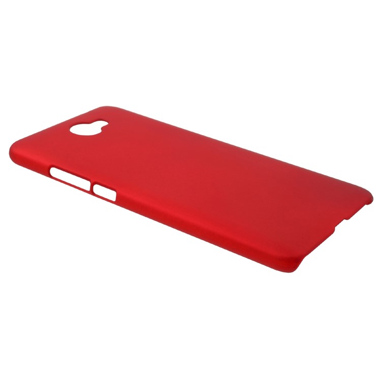 Rubberized PC Hard Protective Case for Huawei Y7 (2017) - Red-2