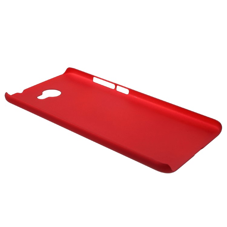 Rubberized PC Hard Protective Case for Huawei Y7 (2017) - Red-3