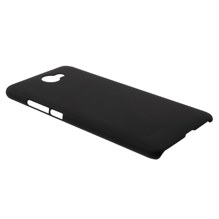 Rubberized PC Hard Protective Cover Case for Huawei Y7 (2017) - Black-2