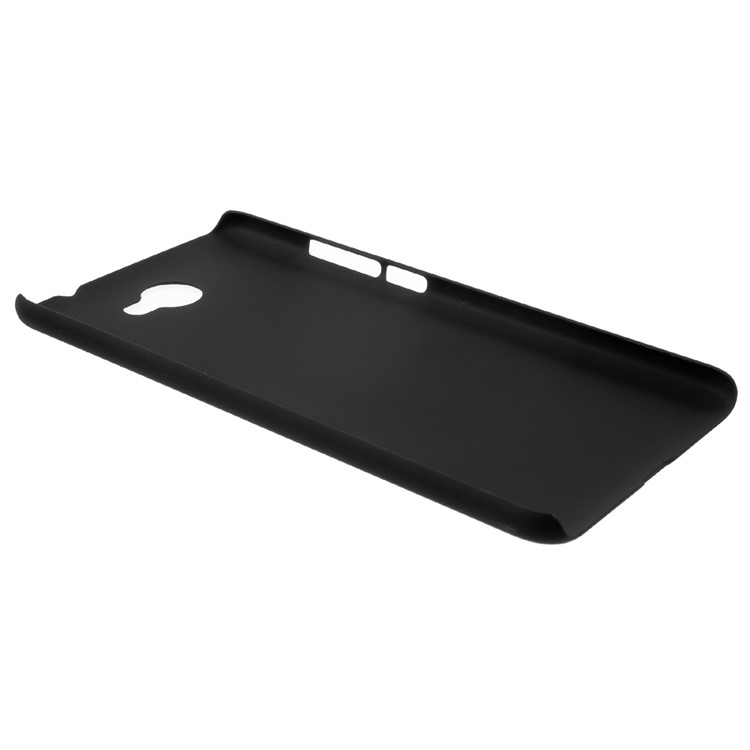 Rubberized PC Hard Protective Cover Case for Huawei Y7 (2017) - Black-3