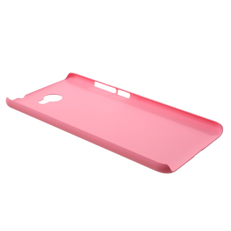 Rubberized PC Hard Protective Back Case for Huawei Y7 (2017) - Pink-3