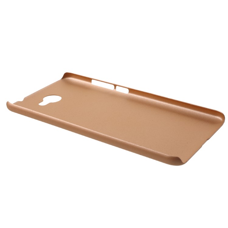 Rubberized PC Hard Protective Mobile Casing for Huawei Y7 (2017) - Gold-3