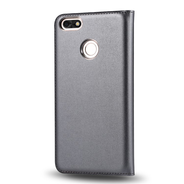 Dual View Windows Leather Protective Casing for Huawei P9 lite mini / Enjoy 7 / Y6 Pro (2017) - Grey-2