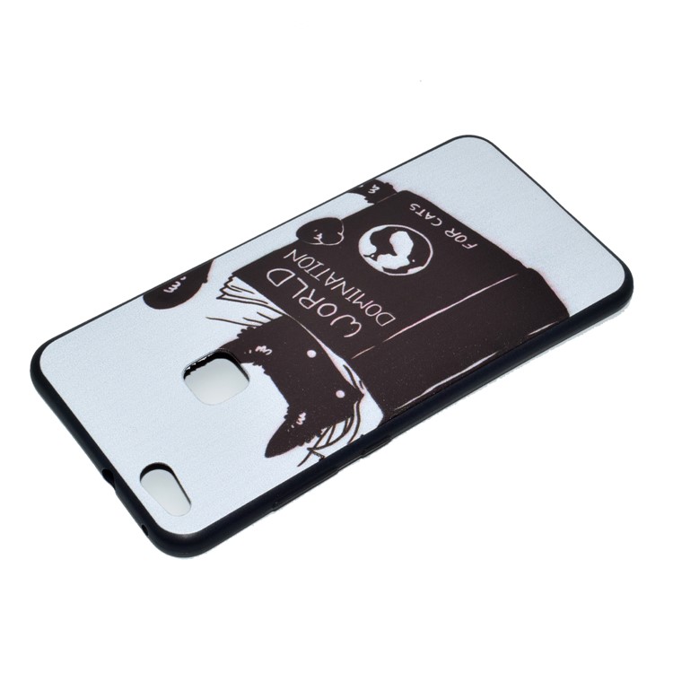 Featherweight Pattern Printing TPU Protective Shell for Huawei P10 Lite - Cat Reading Book-4
