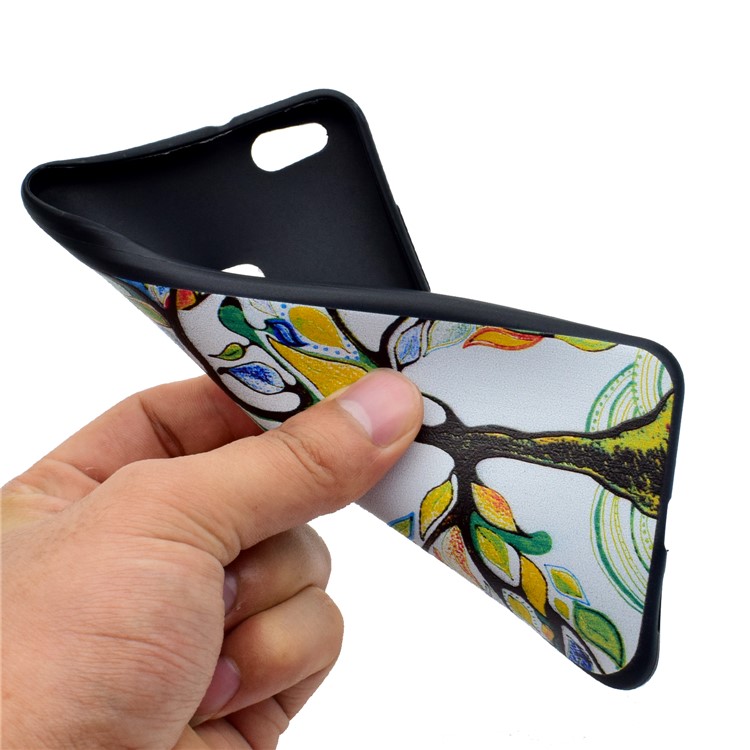 Featherweight Pattern Printing TPU Protective Phone Case for Huawei P10 Lite - Tree with Colorful Leaves-5