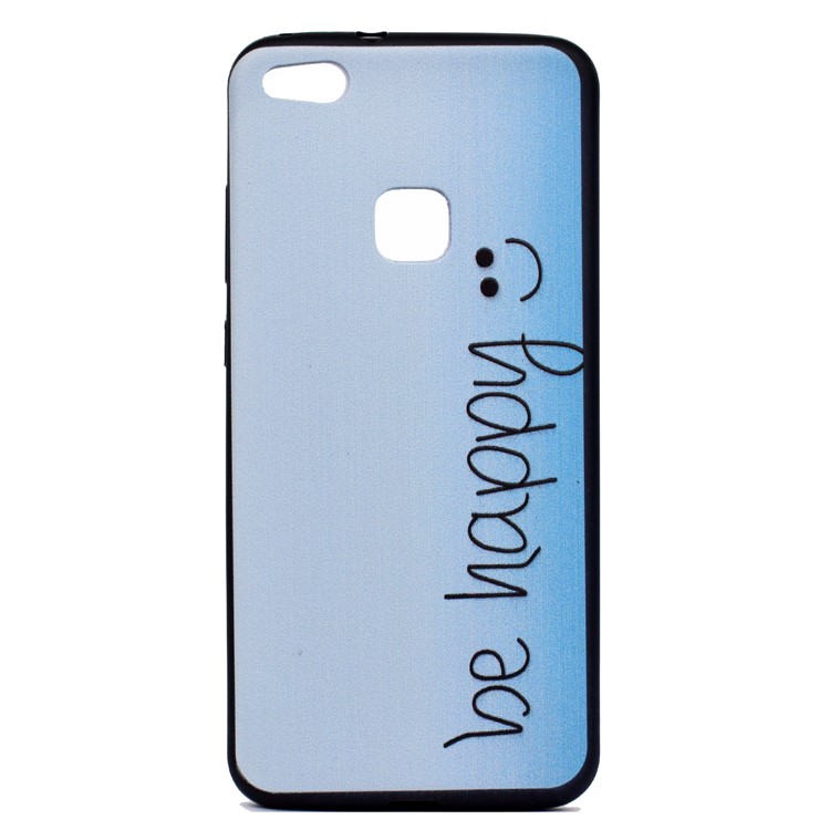 Featherweight Pattern Printing TPU Protective Mobile Phone Case for Huawei P10 Lite - Be Happy-2