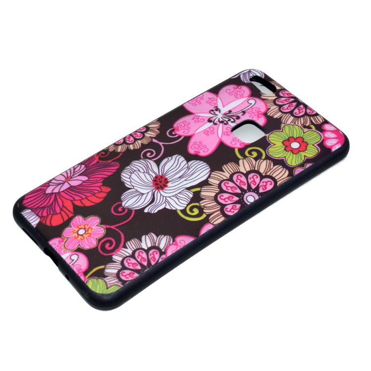 Featherweight Pattern Printing TPU Protective Mobile Phone Cover for Huawei P10 Lite - Colorful Flowers-3