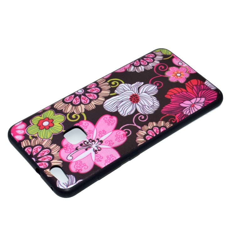 Featherweight Pattern Printing TPU Protective Mobile Phone Cover for Huawei P10 Lite - Colorful Flowers-4
