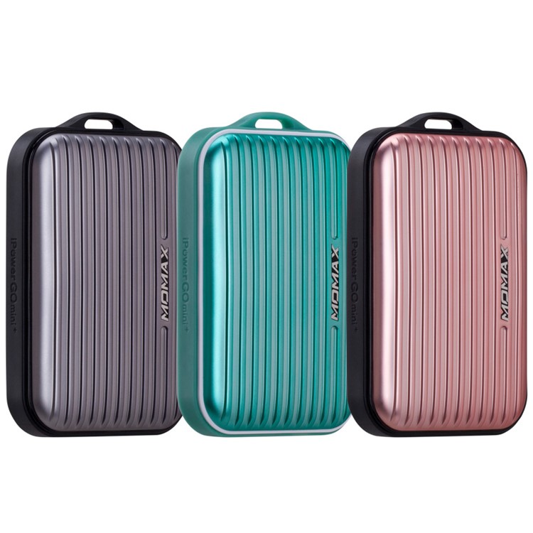 MOMAX Ipower Go Mini+ 10000mAh 2.4A Suitcase Power Bank for iPhone iPad Pokemon Game - Rose Gold Color-11