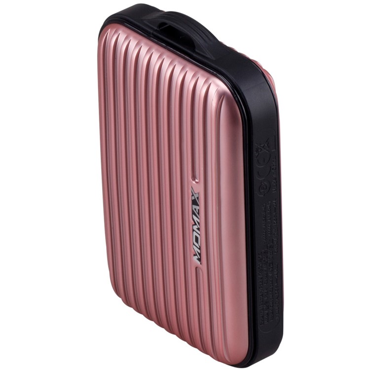 MOMAX Ipower Go Mini+ 10000mAh 2.4A Suitcase Power Bank for iPhone iPad Pokemon Game - Rose Gold Color-8