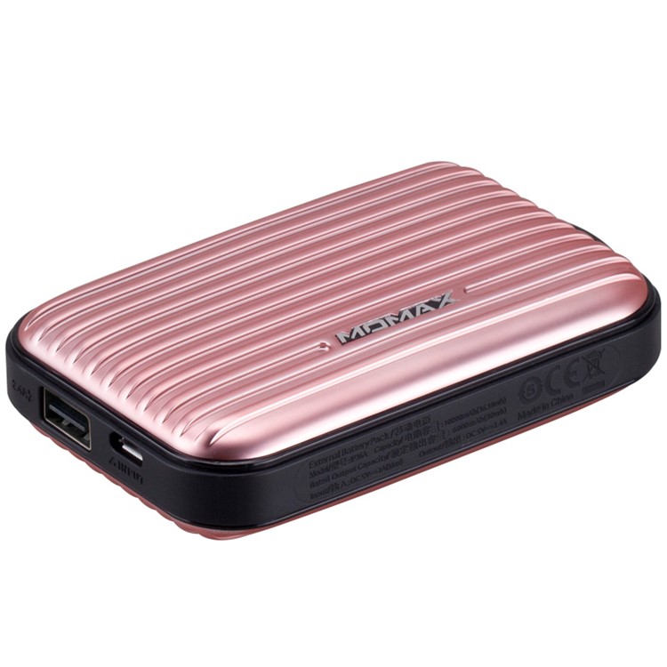 MOMAX Ipower Go Mini+ 10000mAh 2.4A Suitcase Power Bank for iPhone iPad Pokemon Game - Rose Gold Color-9