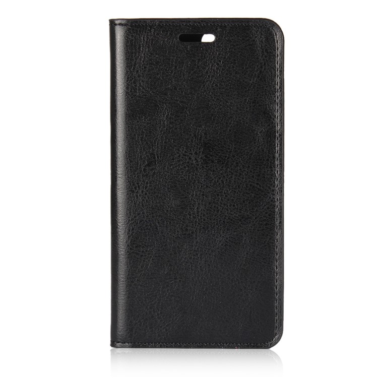 Crazy Horse Genuine Leather Wallet Case for Huawei Nova 2 - Black-2