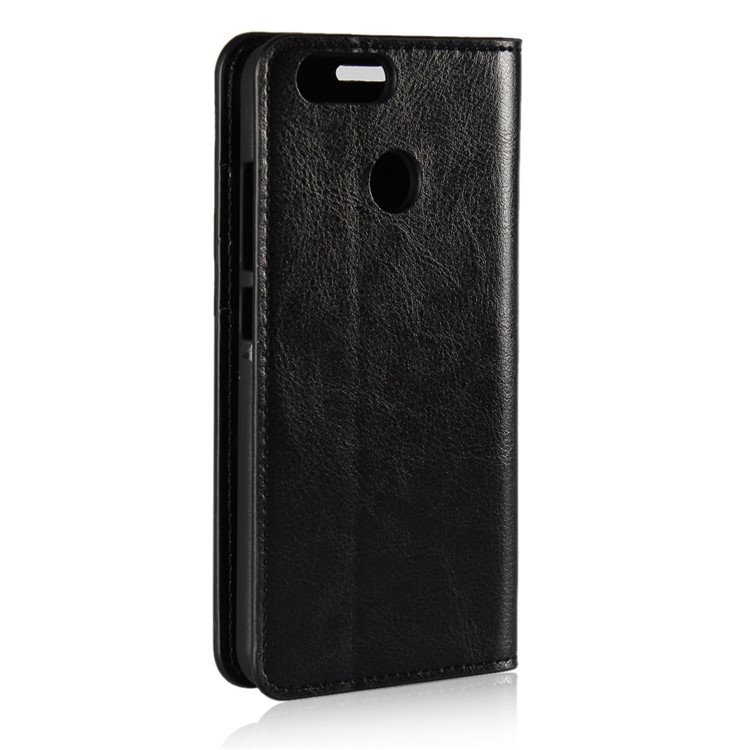 Crazy Horse Genuine Leather Wallet Case for Huawei Nova 2 - Black-3