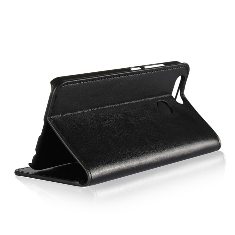 Crazy Horse Genuine Leather Wallet Case for Huawei Nova 2 - Black-4