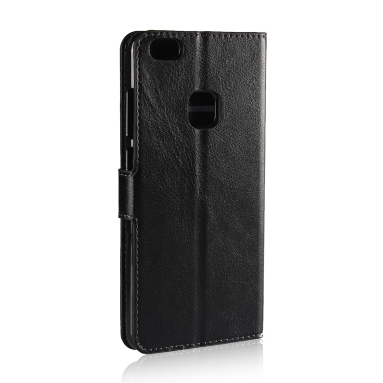 For Huawei P10 Lite Crazy Horse Leather Wallet Protective Phone Case - Black-3