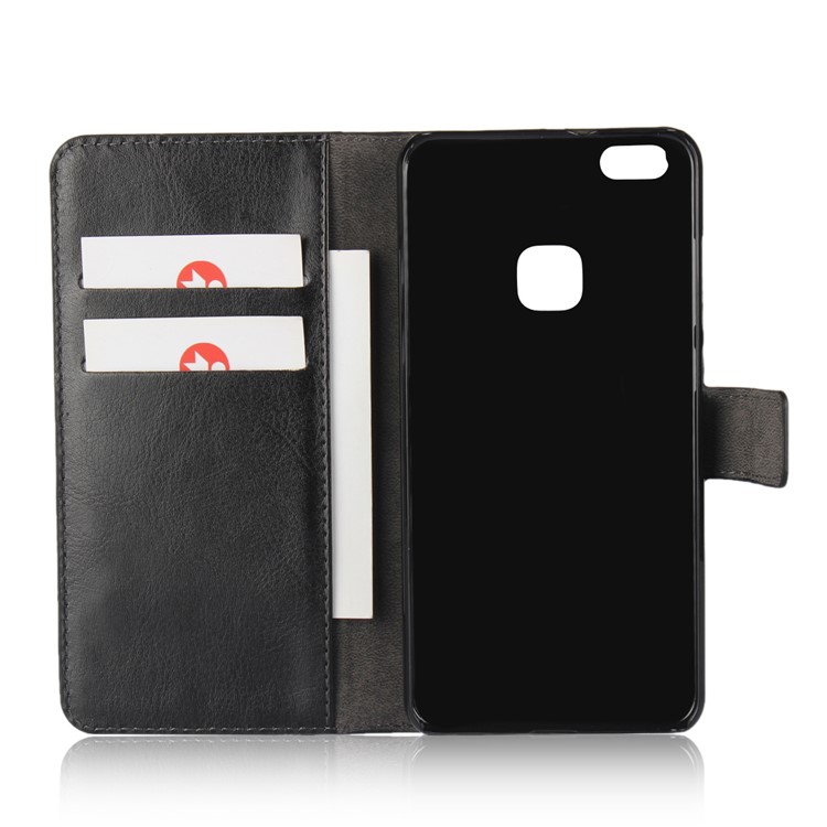 For Huawei P10 Lite Crazy Horse Leather Wallet Protective Phone Case - Black-5