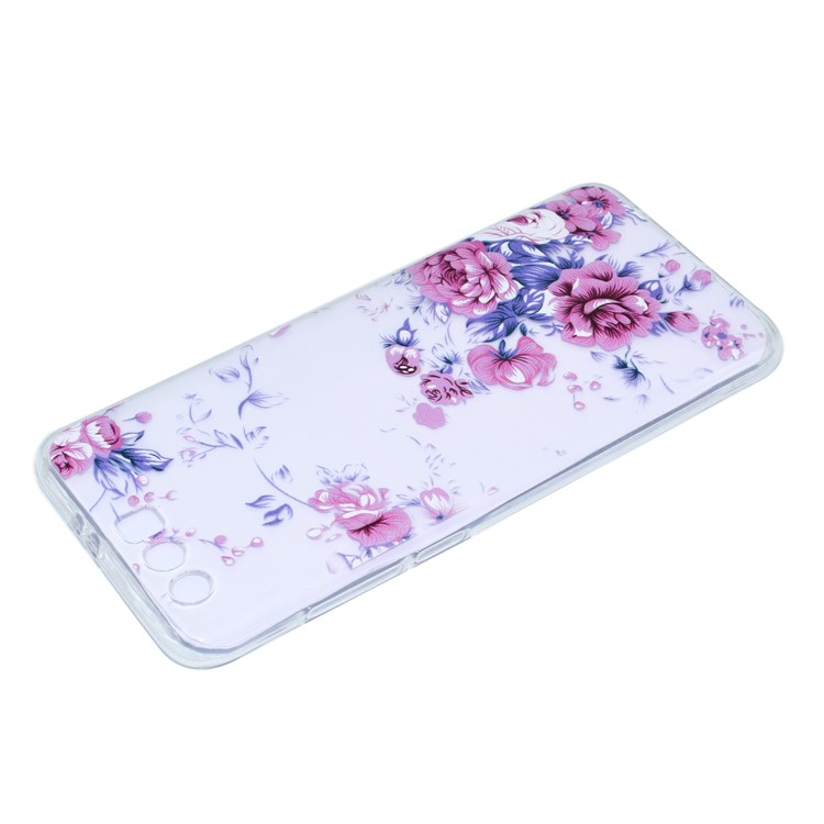 Ultra Thin Patterned Soft TPU Back Casing for Huawei Honor 9 - Flower and Leaves-3