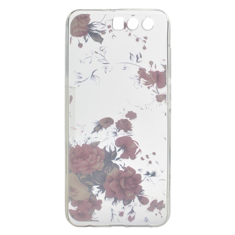 Ultra Thin Patterned Soft TPU Back Casing for Huawei Honor 9 - Flower and Leaves-4