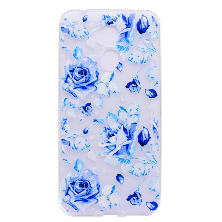 For Huawei Honor 6A / Honor 5C pro Patterned Soft TPU Lightweight Phone Case Accessory - Blue Roses-1