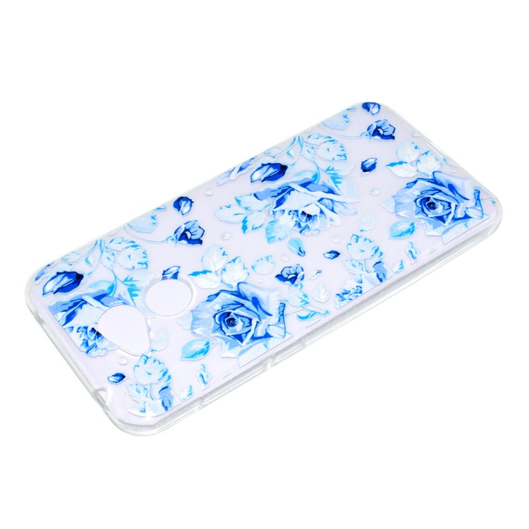 For Huawei Honor 6A / Honor 5C pro Patterned Soft TPU Lightweight Phone Case Accessory - Blue Roses-3