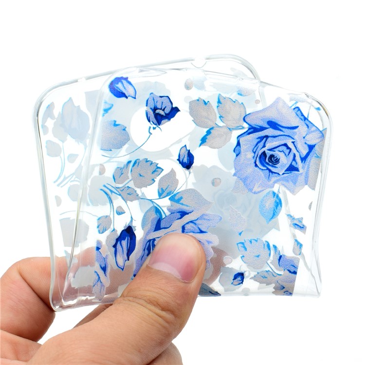 For Huawei Honor 6A / Honor 5C pro Patterned Soft TPU Lightweight Phone Case Accessory - Blue Roses-5