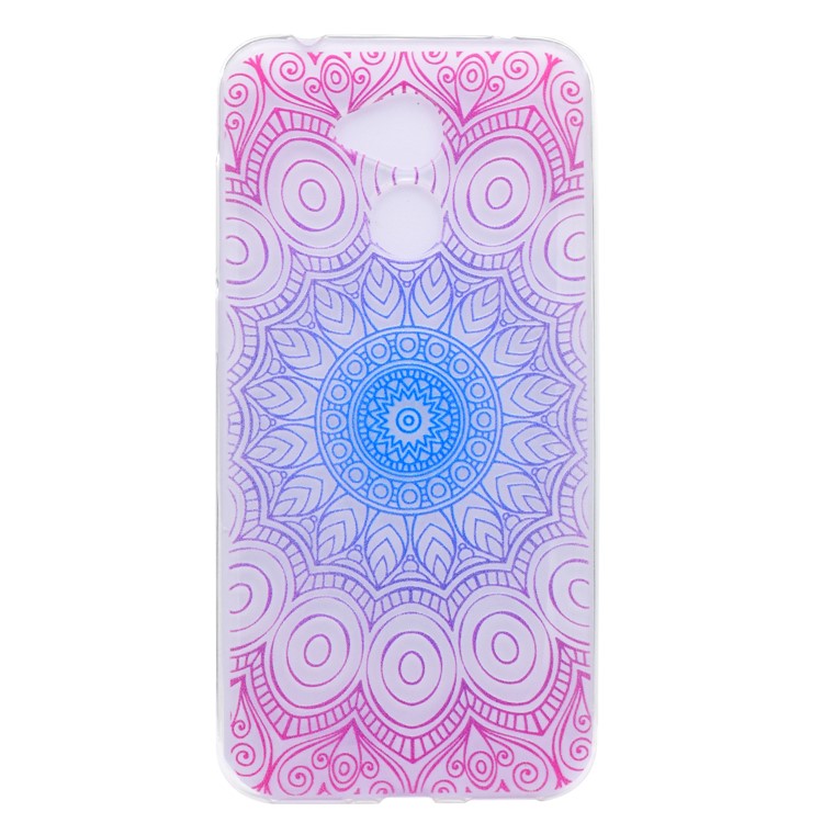 Pattern Printing TPU Protection Mobile Case for Huawei Honor 6A / Honor 5C pro - Lotus-1