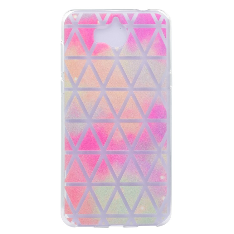 Printing Pattern Flexible TPU Protective Case Cover for Huawei Y5 (2017) / Y6 (2017) - Colorful Triangles-1