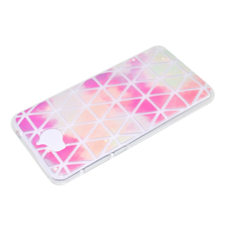 Printing Pattern Flexible TPU Protective Case Cover for Huawei Y5 (2017) / Y6 (2017) - Colorful Triangles-3