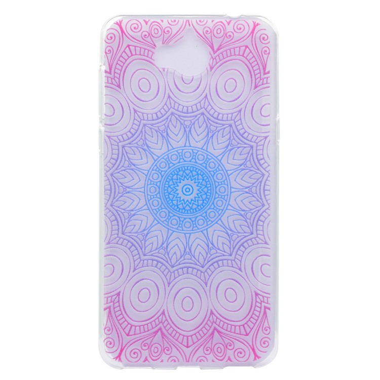 Pattern Printing TPU Protection Mobile Case for Huawei Y5 (2017) / Y6 (2017) - Lotus-1