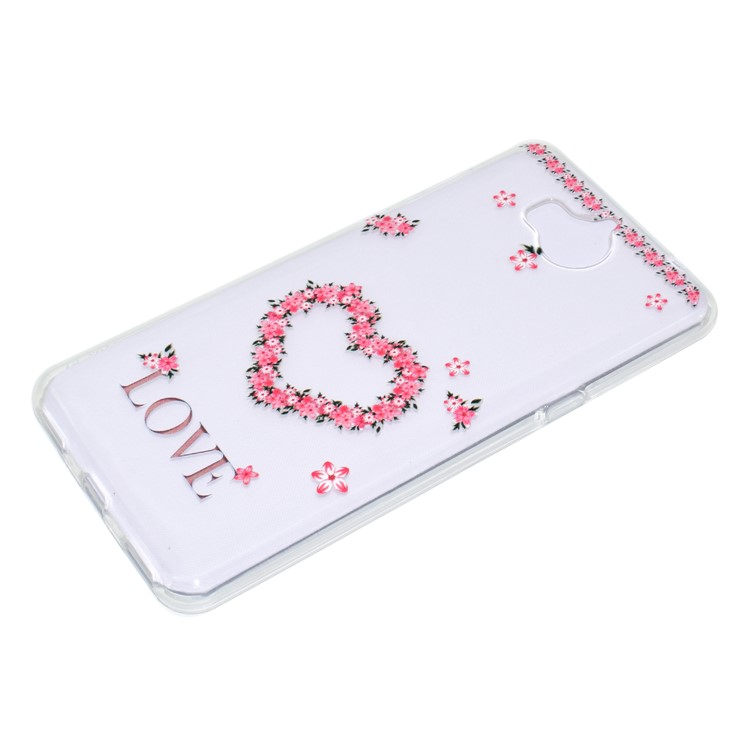 Patterned Soft TPU Super Thin Back Mobile Casing for Huawei Y5 (2017) / Y6 (2017) - Love Heart-2