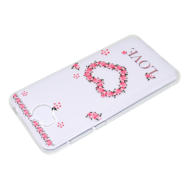 Patterned Soft TPU Super Thin Back Mobile Casing for Huawei Y5 (2017) / Y6 (2017) - Love Heart-3