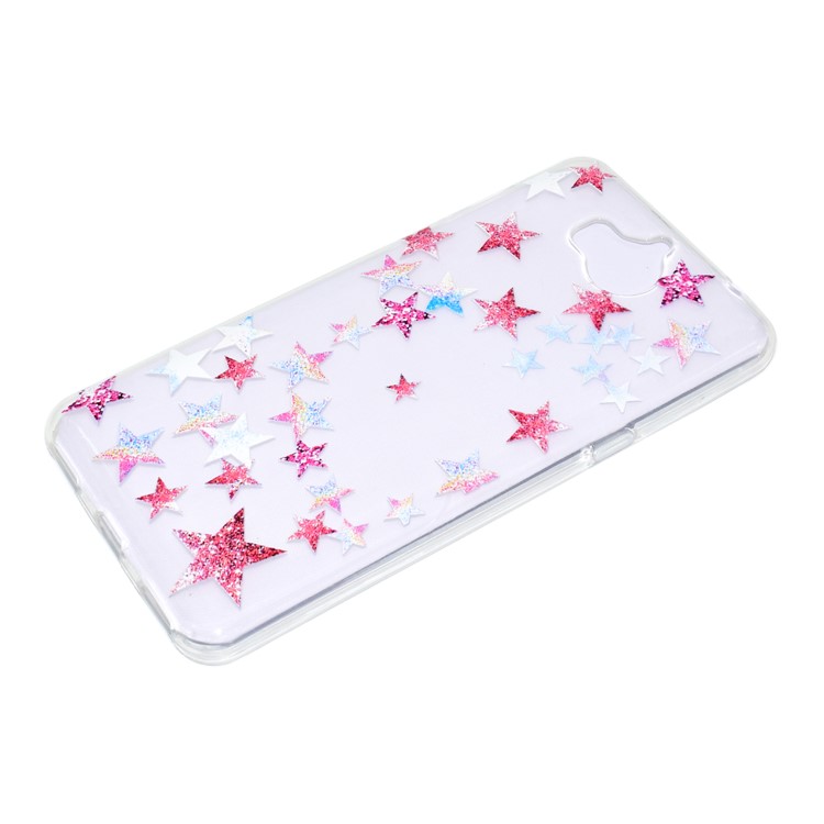 For Huawei Y5 (2017) / Y6 (2017) Patterned Soft TPU Super Thin Cell Phone Back Shell - Stars-2