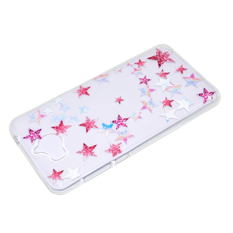 For Huawei Y5 (2017) / Y6 (2017) Patterned Soft TPU Super Thin Cell Phone Back Shell - Stars-3