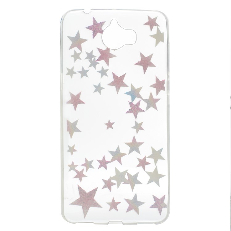 For Huawei Y5 (2017) / Y6 (2017) Patterned Soft TPU Super Thin Cell Phone Back Shell - Stars-4