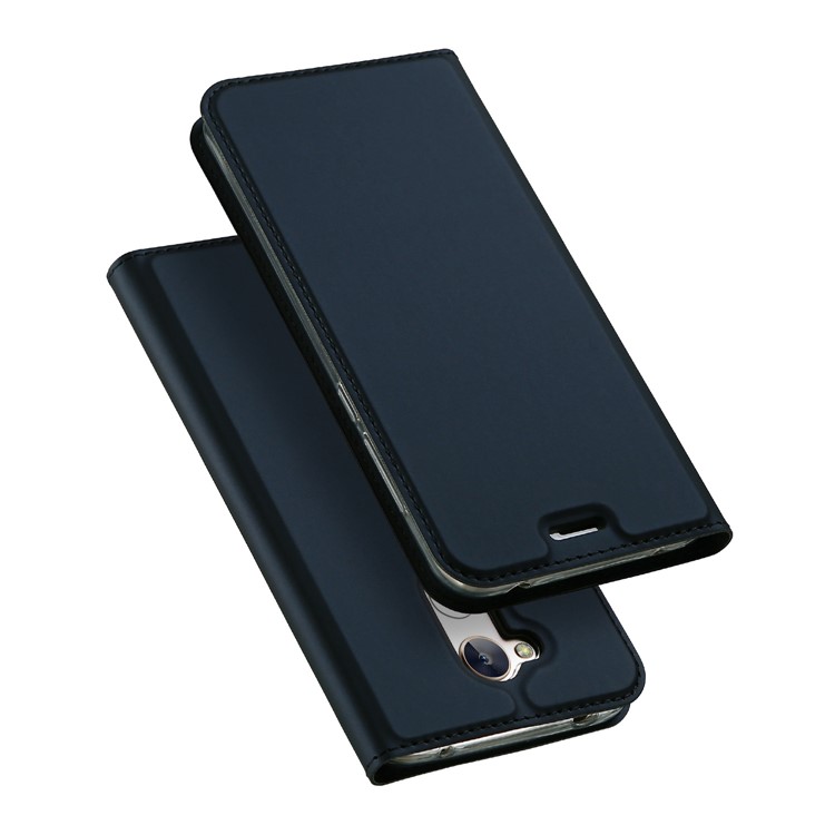 DUX DUCIS Skin Pro Series Card Slot Stand Leather Shell for Huawei Honor 6A/Honor 5C pro - Dark Blue