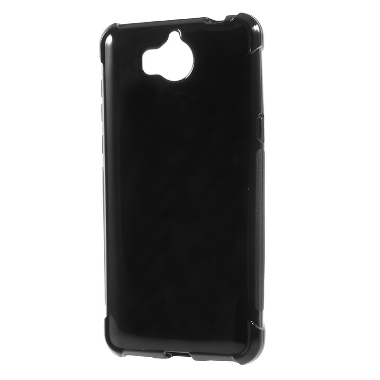 Clear Soft TPU Case with Non-slip Inner for Huawei Y5 (2017) / Y6 (2017) - Black-2