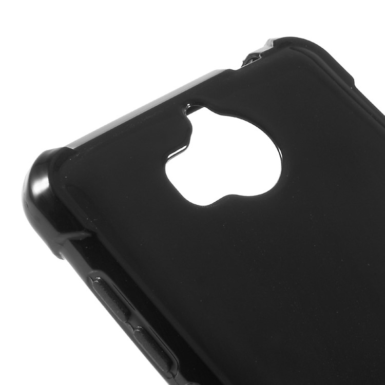 Clear Soft TPU Case with Non-slip Inner for Huawei Y5 (2017) / Y6 (2017) - Black-4