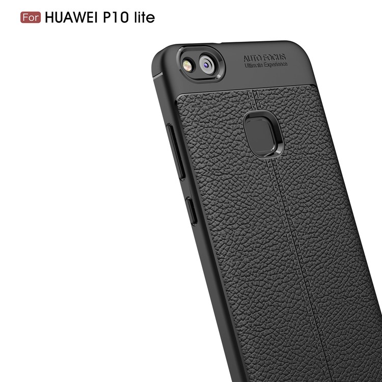Litchi Grain Soft TPU Mobile Phone Cover for Huawei P10 Lite - Black-3