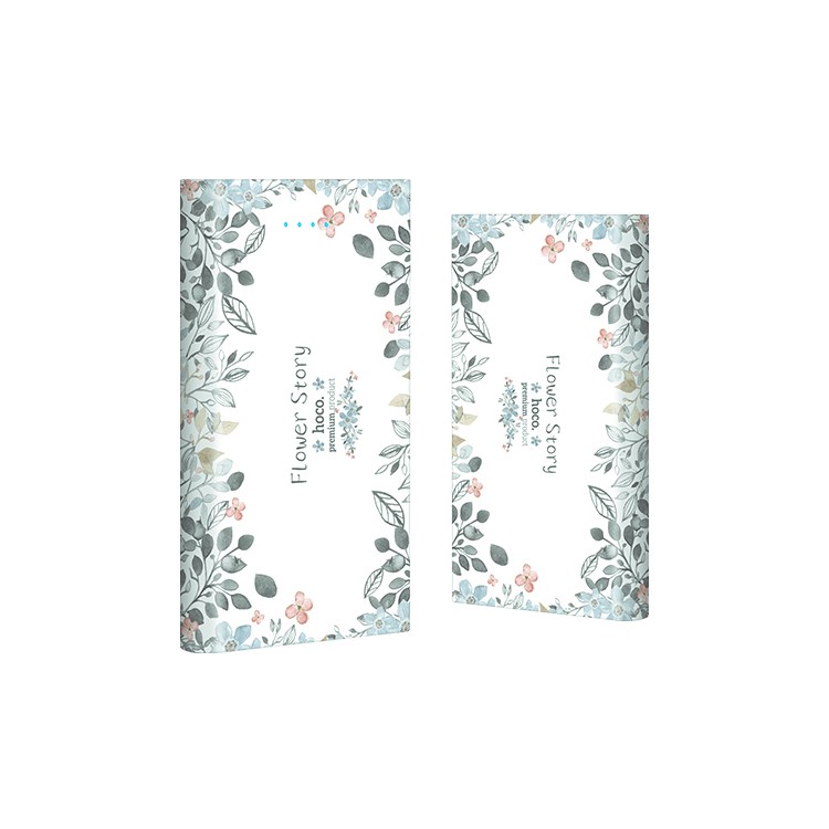 HOCO B12F-13000 Pretty Flowers Plant Pattern Dual USB Power Bank 13000mAh for iPhone Samsung - White-1